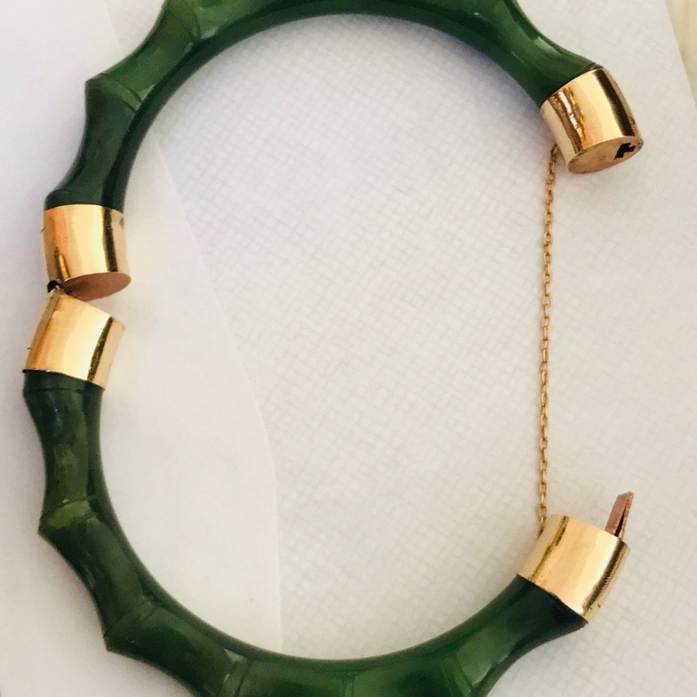 Bundle 3 jade 14k gold natural genuine jade state sale - Picture 7 of 9
